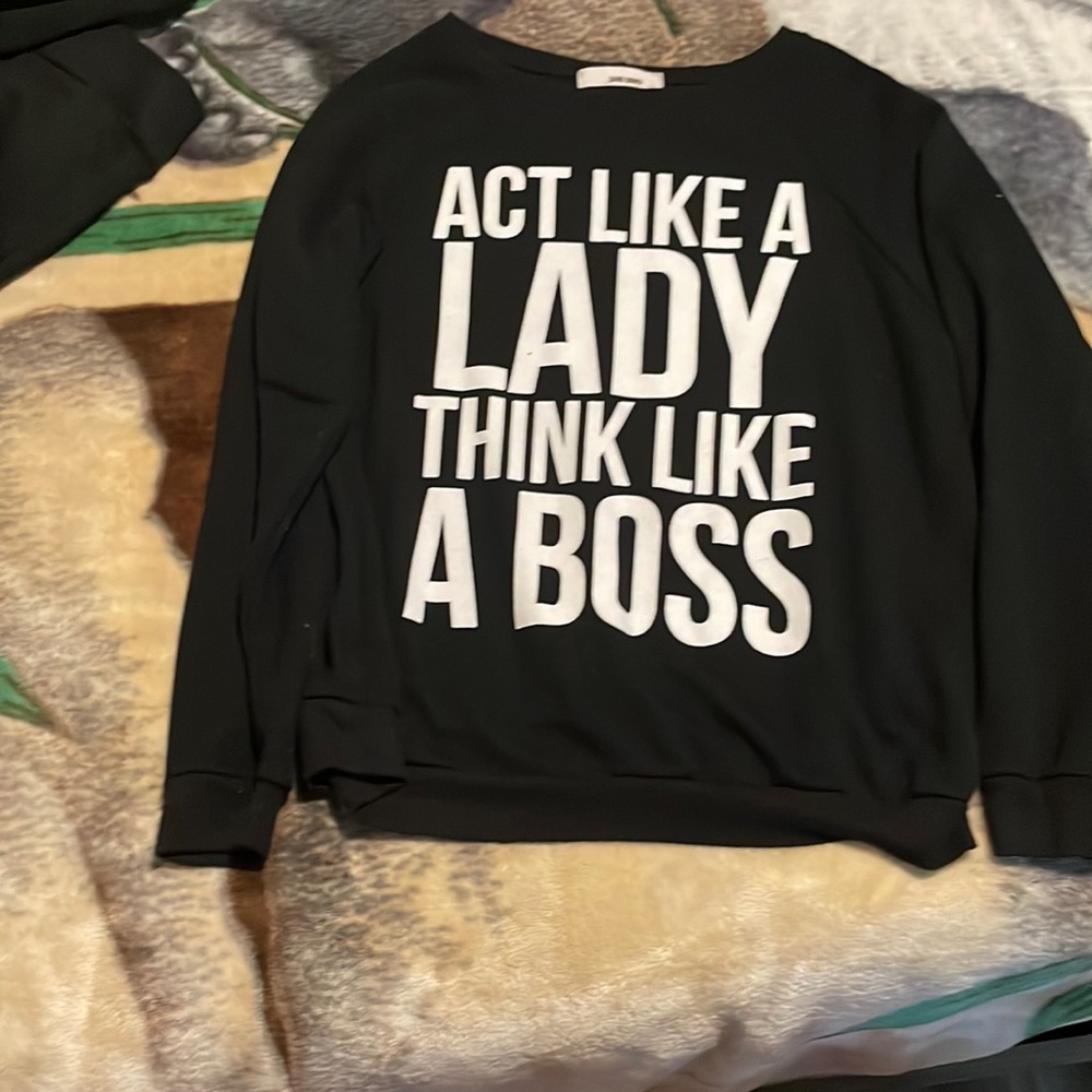 Act like a lady think like a boss long sleeve